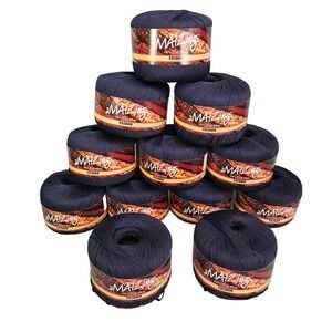 New Lot 12 Balls SWTC AMAIZING Corn Fiber Sport Weight Yarn Navy Blue Number 369